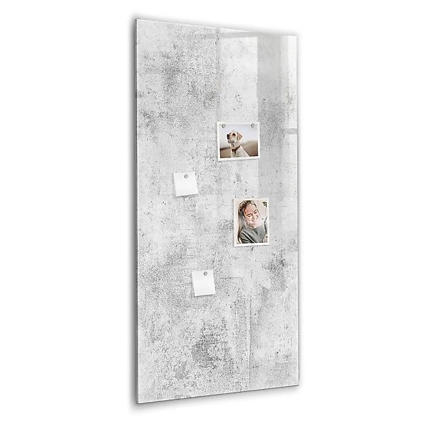 Tulup Glas Magnettafel Betonwand 60x120 cm Magnettafel Zum Beschriften Schw günstig online kaufen