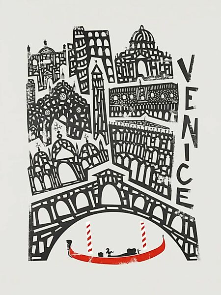 Poster / Leinwandbild - Venice Cityscape günstig online kaufen