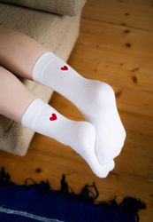 MELA Socken Unisex Gerippte Socken Stickerei günstig online kaufen