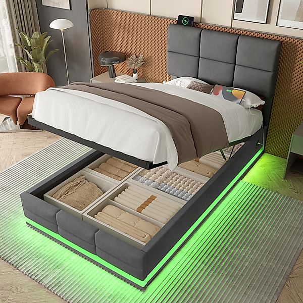 HAUSS SPOLE Polsterbett 90×200 mit bettkasten, günstig online kaufen
