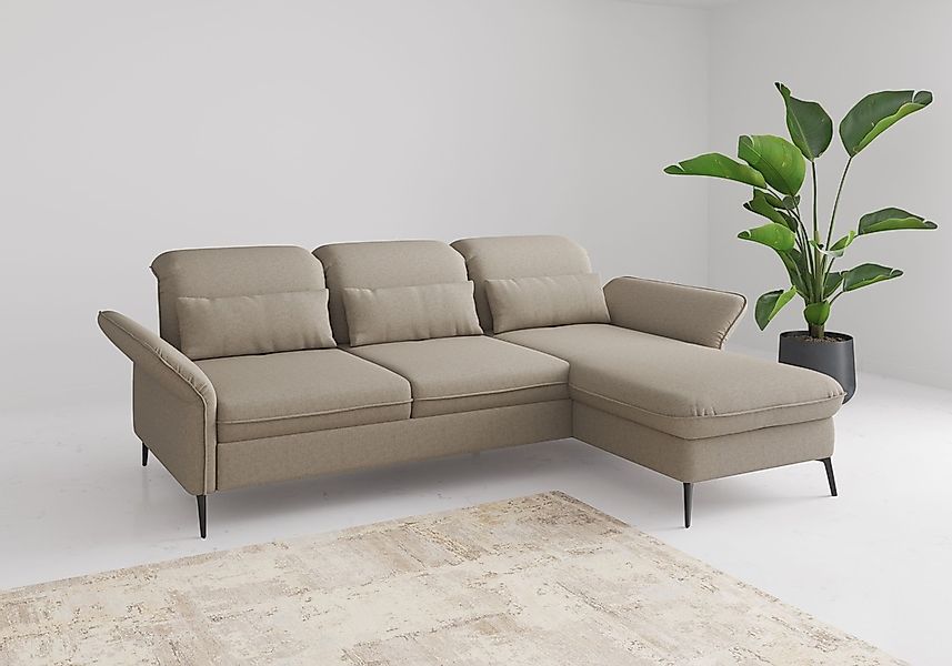 sit&more Ecksofa "Emely, inkl. Sitztiefenverstellung", wahlweise mit Bettfu günstig online kaufen