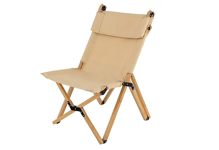 COSTWAY Campingstuhl mit Bambusrahmen, Klappstuhl verstellbarer, bis 150kg günstig online kaufen