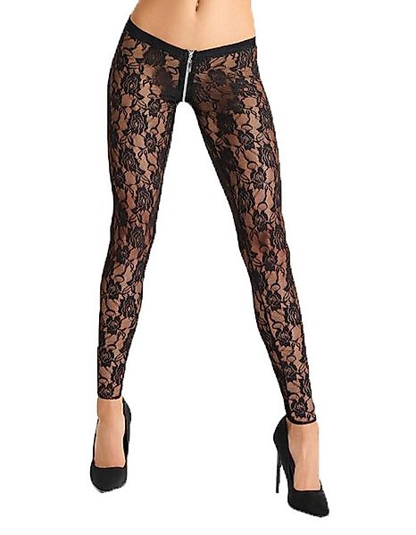 7Heaven Leggings Damen Leggings schwarz transparent aus Spitze dehnbar Frau günstig online kaufen
