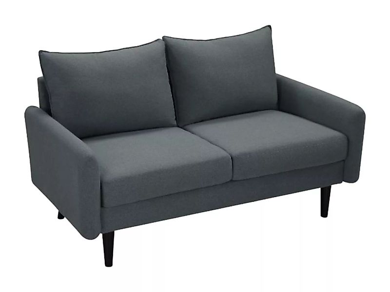 Sofa 2-Sitzer - Stoff - Grau - HALIA günstig online kaufen