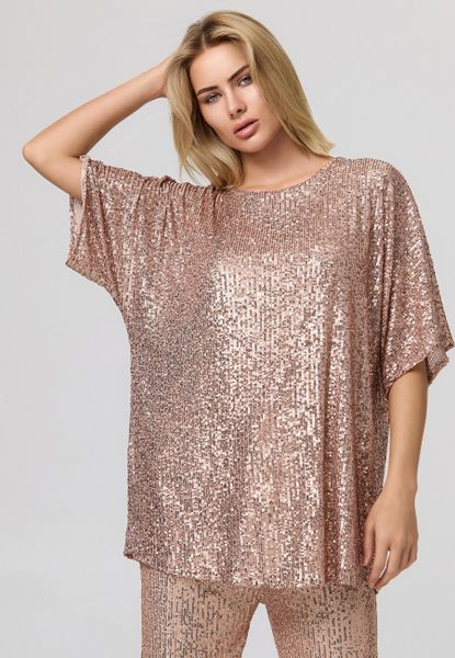 Worldclassca Paillettenshirt Worldclassca Paillettenshirt Oversize Bluse günstig online kaufen