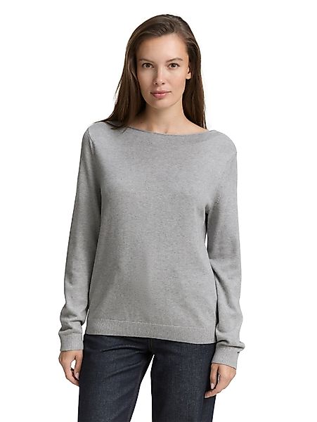 TOM TAILOR Strickpullover mit U-Boot Ausschnitt günstig online kaufen