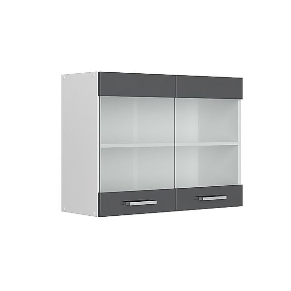 Vicco Glashängeschrank R-Line, Anthrazit Hochglanz/Weiß, 80 günstig online kaufen