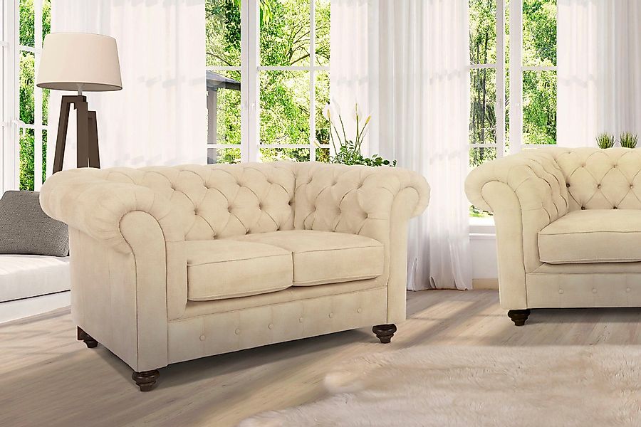 Home affaire Chesterfield-Sofa Duc 2-Sitzer, hochwertige günstig online kaufen
