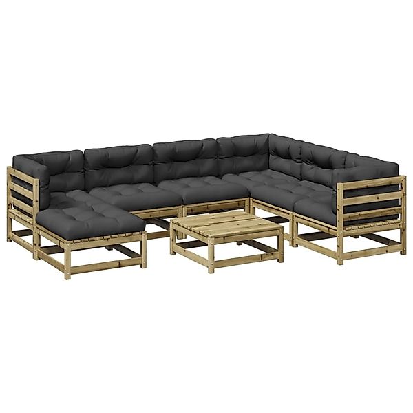 vidaXL 8-Tlg Garten-Sofagarnitur mit Kissen Kiefernholz Imprägniert 3299559 günstig online kaufen