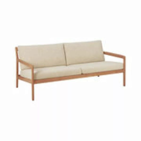 Gartensofa 2-Sitzer Jack Outdoor textil holz beige / L 180 cm - 3-Sitzer / günstig online kaufen