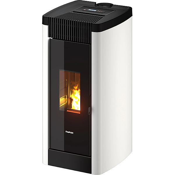 Freepoint Pelletofen FreePoint Pelletofen STEE Stahl Weiß 8,5 kW mit Automa günstig online kaufen