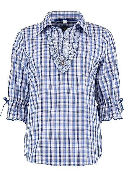 OS Trachten Trachtenbluse Ekosat Damen Kurzarmbluse günstig online kaufen