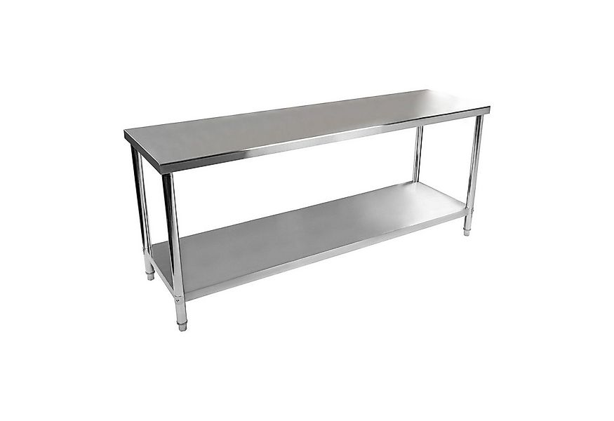 Royal Catering Arbeitstisch 200 x 60 cm Edelstahltisch 195 kg Edelstahl Gas günstig online kaufen