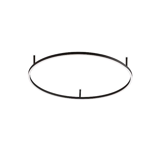 Ideal Lux LED-Deckenlampe Oracle Slim Ø 90 cm schwarz 3.000K günstig online kaufen