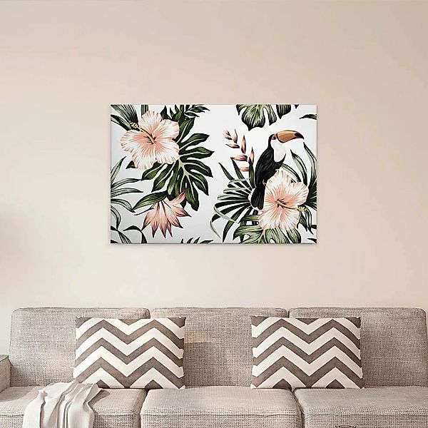 A.S. Création Leinwandbild "Toucan", Kunst-Blumen-Kinder, (1 St.), Palmenbl günstig online kaufen