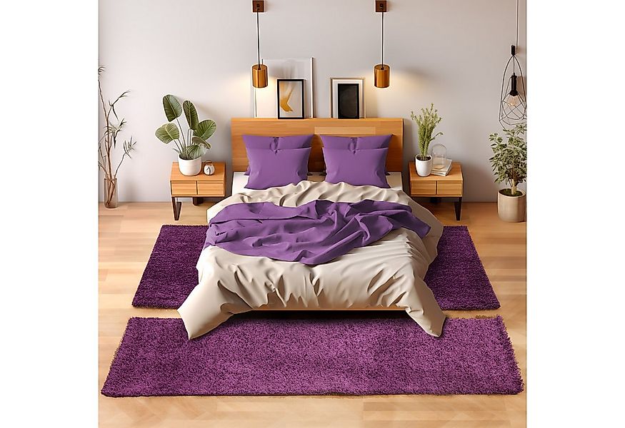 SIMPEX24 Hochflor-Bettumrandung Unicolor - Einfarbig, Höhe 30 mm, (Bett-Set günstig online kaufen