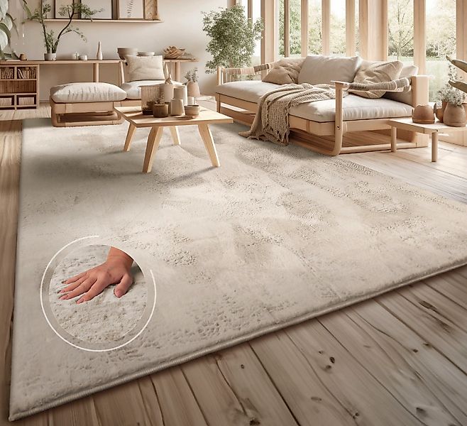 my home Fellteppich "Lottano" rechteckig 14 mm Höhe Langflor, Kunstfell, Un günstig online kaufen