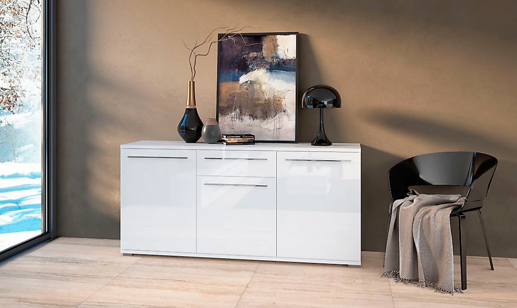 Places of Style Kommode "Piano", (H/B/T): 84,6/150/45,2cm), UV lackiert, So günstig online kaufen
