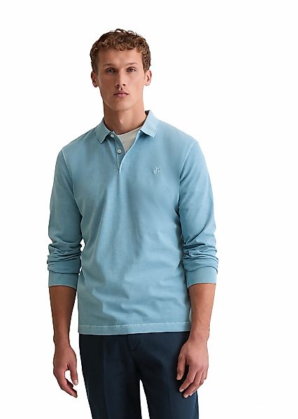 Marc OPolo Langarm-Poloshirt im Washed-Look günstig online kaufen