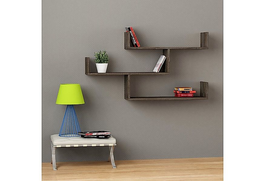 Decortie Bücherregal Tibet, Wandregal Modernes Bücherregal, 119 x 22 x 66,5 günstig online kaufen