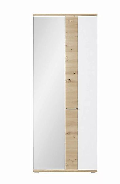 Innostyle Garderobenschrank aus MDF in Artisan/Weiß mit 2 Türen und Absetzu günstig online kaufen