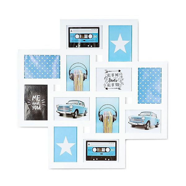 Levandeo® Bilderrahmen Collage, Bilderrahmen Collage 60x60cm günstig online kaufen