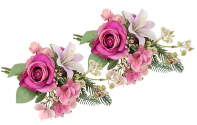 I.GE.A. Kunstblume "Kunstblumen-Strauß Rosen Lilien Hortensie" Blumenstrauß günstig online kaufen