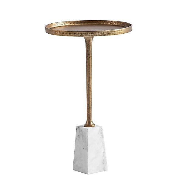 FINEBUY Beistelltisch Beistelltisch Echter Marmor Ø günstig online kaufen