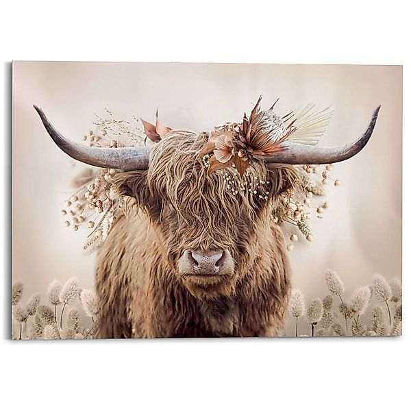 Reinders Deco-Panel "Highlander in Blumen" günstig online kaufen