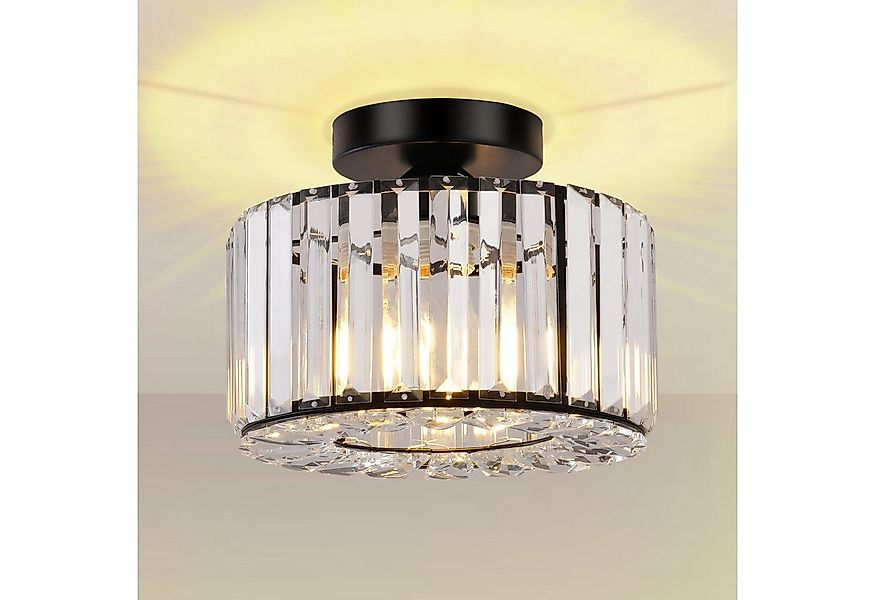 POPOLIC Deckenleuchte Pendelleuchte, Moderne Kristall Kronleuchter mit Glas günstig online kaufen