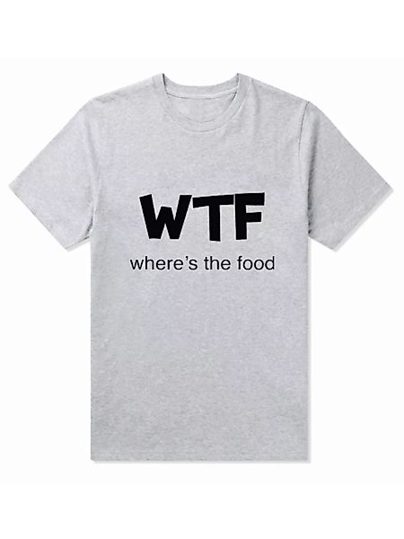 Buchstaben Bedruckte O-Ausschnitt Kurzarm-Baumwoll-T-Shirts günstig online kaufen
