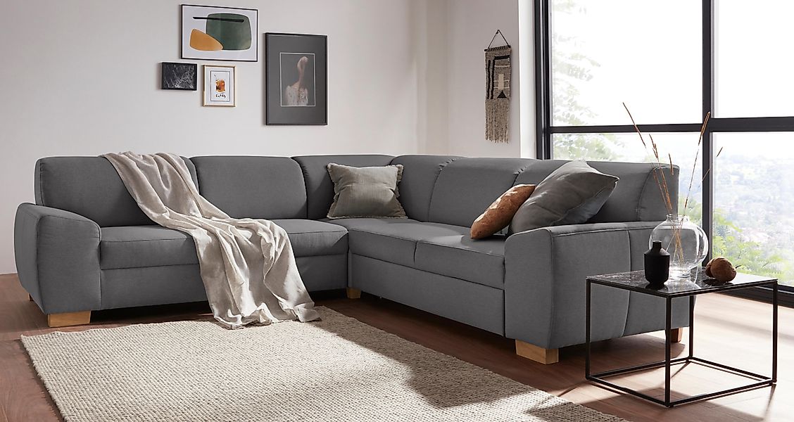 DOMO collection Ecksofa »Incanto kubische Formensprache, komfortabel, flach günstig online kaufen