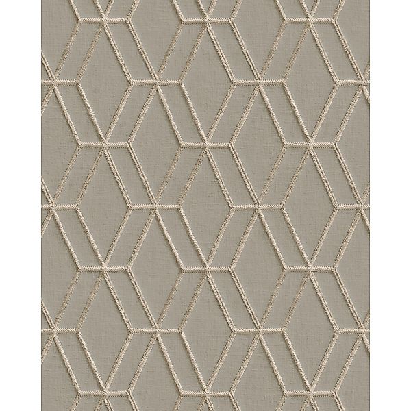 PROFHOME DE120064-DI Grafik Tapete Geometrisch glänzend Grau Silber 0,53 m günstig online kaufen