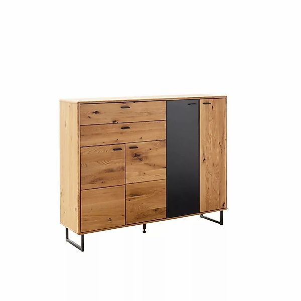 Highboard in Wildeiche geölt (teilmassiv) mit anthrazit ALBACETE-05, B/H/T günstig online kaufen