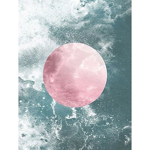 Komar Wandbild Solum Aqua Abstrakt B/L: ca. 30x40 cm günstig online kaufen