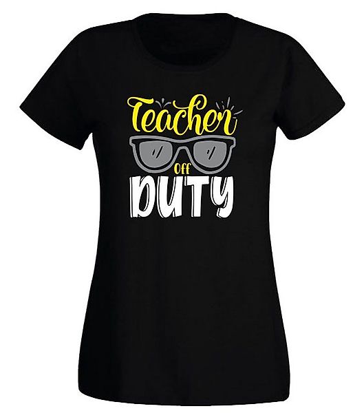 G-graphics T-Shirt Damen T-Shirt - Teacher off duty Slim-fit-Shirt, mit Fro günstig online kaufen