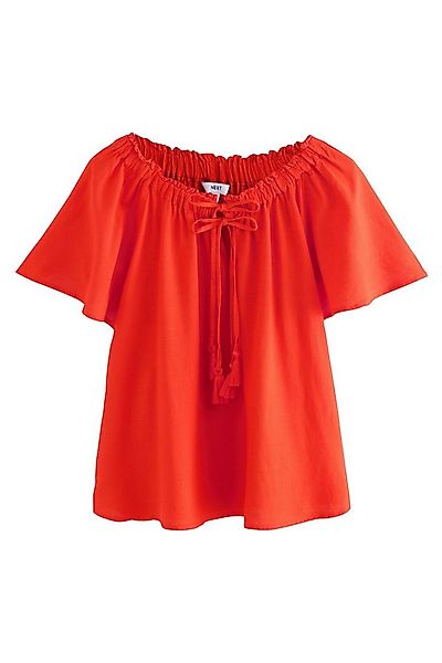 Next Blusenshirt Kurzärmliges Bardot-Oberteil mit Neckholder (1-tlg) günstig online kaufen