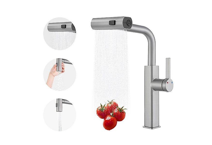 SEHAUSEU Küchenarmatur Wasserhahn Küche Bad Spültischarmatur ausziehbar 3 S günstig online kaufen