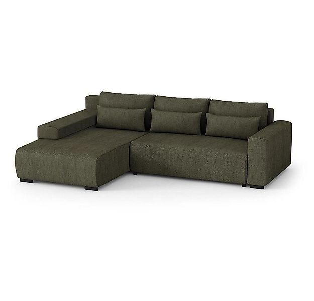 Beautysofa Ecksofa Benny mit Schlaffunktion und Bettkasten, Wellenfedern, s günstig online kaufen