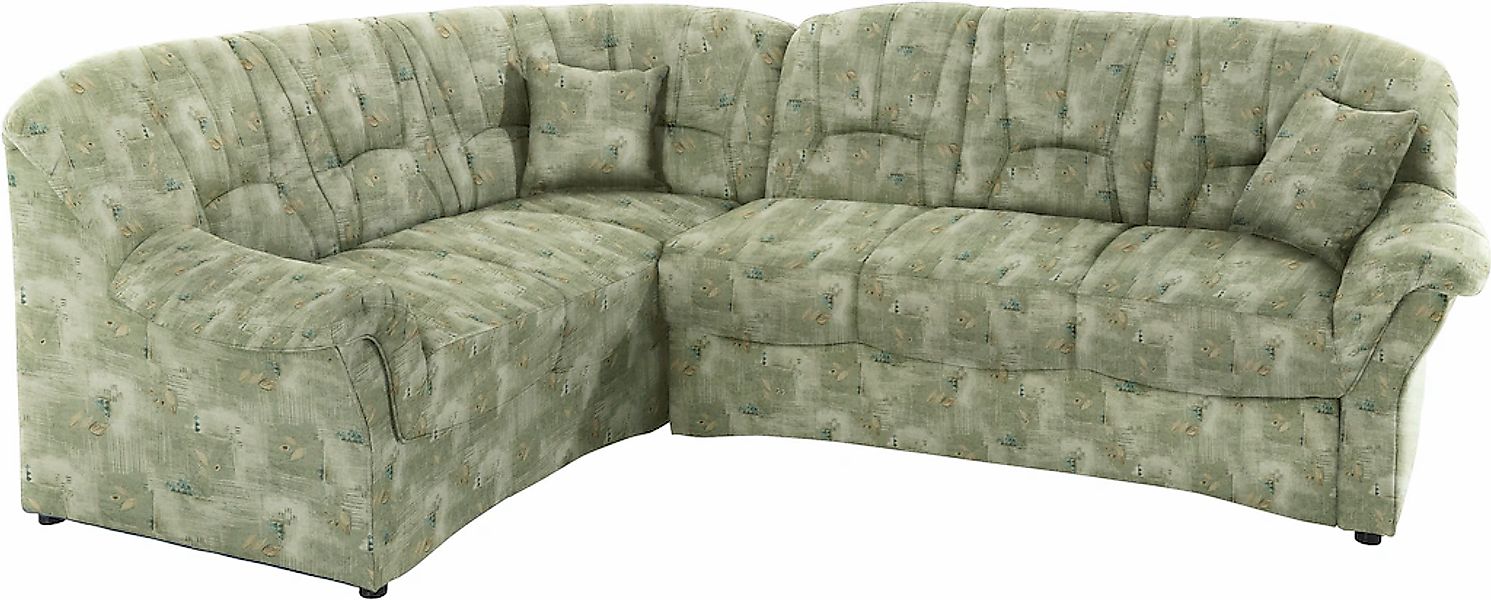 DOMO collection Ecksofa "Bahia, zeitlos und elegant, bequeme Armlehnen, L-F günstig online kaufen