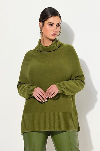 Ulla Popken Rollkragenpullover Pullover Oversized Rollkragen Raglan-Langarm günstig online kaufen