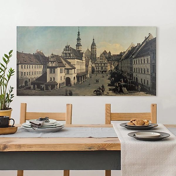 Leinwandbild - Querformat Bernardo Bellotto - Der Marktplatz in Pirna günstig online kaufen