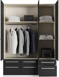priess Kleiderschrank "Schrank Garderobe Wäscheschrank Barcelona in 5 Breit günstig online kaufen