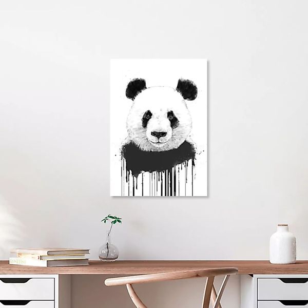 Poster / Leinwandbild - Graffiti Panda günstig online kaufen