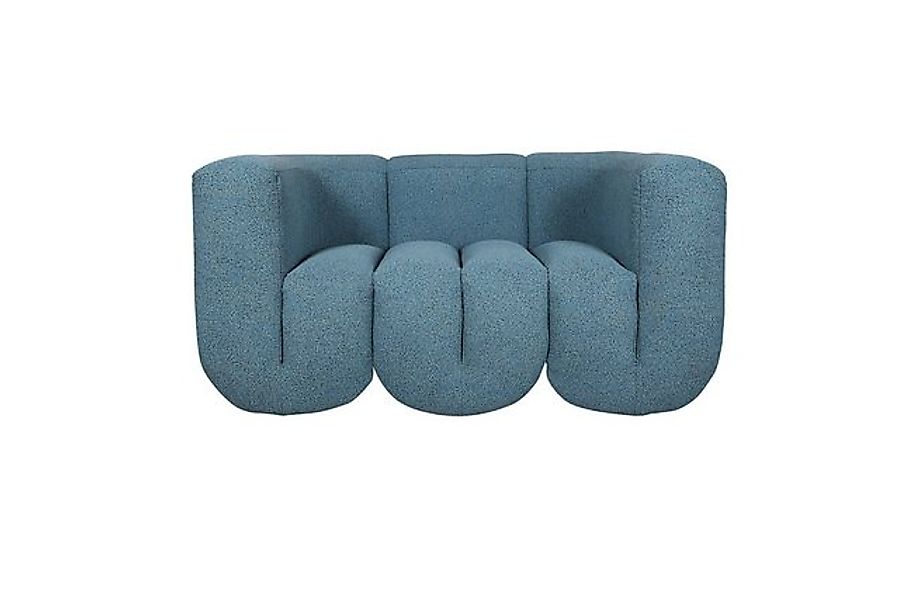 Livin Hill Sofa Nua, Bogenbasierte Struktur, weicher blauer Chenille-Stoff günstig online kaufen