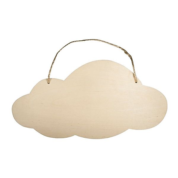 Rayher Wanddekoobjekt Holz-Schild Wolke, Aufhänger günstig online kaufen