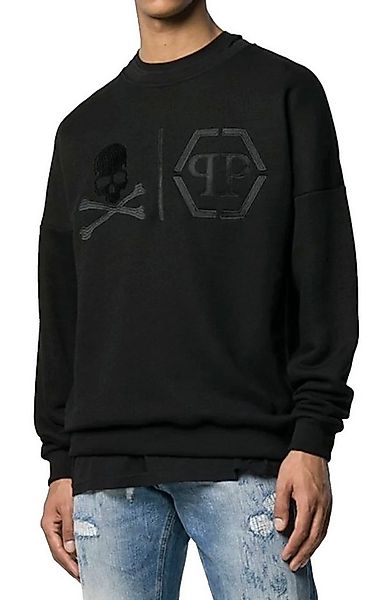 PHILIPP PLEIN Sweatshirt Sweater Skull Statement Logo Pullover Pulli Symbol günstig online kaufen