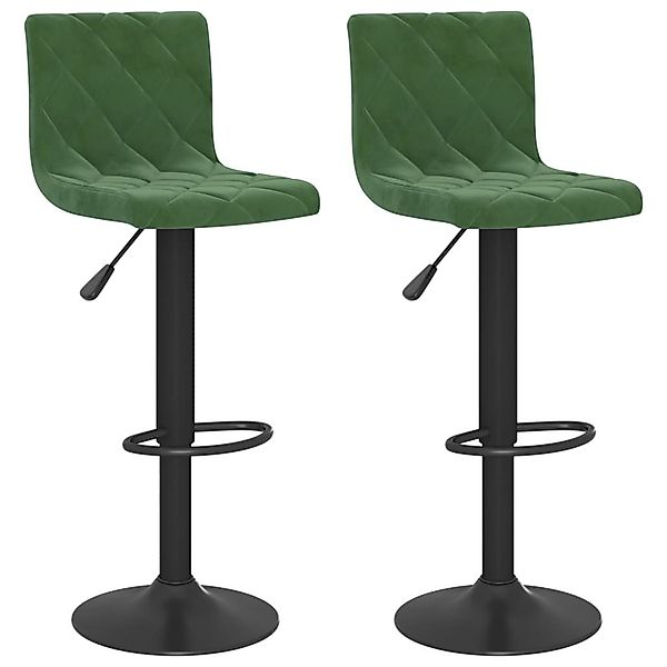 vidaXL Barhocker Barhocker 2 Stk. Dunkelgrün günstig online kaufen