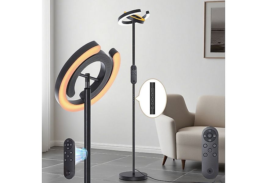 MUPOO Deckenfluter Stehlampe Wohnzimmer Moderne LED Stehlampe Dimmbar 36W, günstig online kaufen