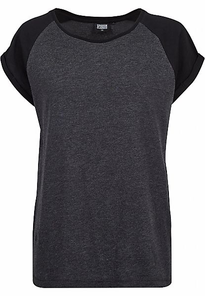 URBAN CLASSICS Kurzarmshirt "Urban Classics Damen Ladies Contrast Raglan Te günstig online kaufen